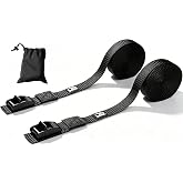 OCEANBROAD Cam Buckle Tie Down Straps 2 Pack, 1" &amp; 1.5" Width 13/16 Ft Padded Heavy Duty Lashing Straps for Kayak SUP Surfboard Canoe Car Roof Rack Luggage