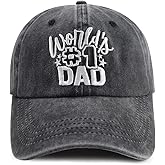 World's Best Dad Hat for Men, Funny Adjustable Cotton Embroidered Professional Papa Baseball Cap