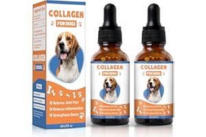 MNQAXZ Collagen for Dogs,Liquid Collagen for Dogs,Enhances Joint Support,Flexibility,Cartilage and Mobility,Relieves Itching in Allergic,Dogs Collagen Liquid Drops Suitable for Cats and No Side Effects