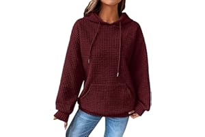 Chounliem Oversized Sweatshirts For Women Loose Fit Women's Christmas Printed Drawstring Hooded Pullover Sweatshirt Top