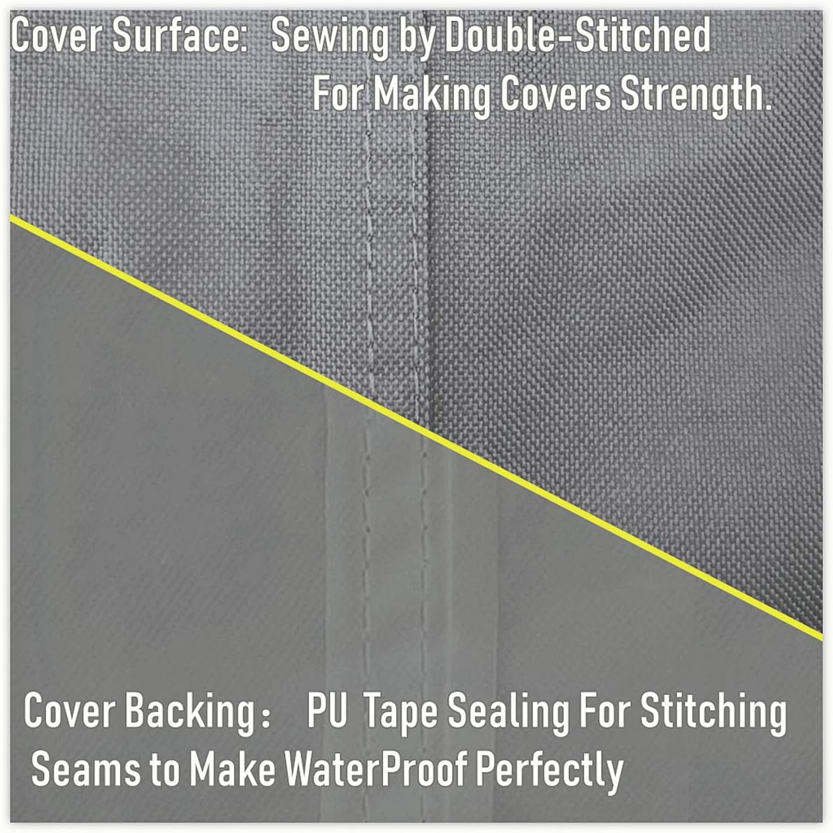 Hellex-2 Seater Patio Deep Lounge Sofa Cover/ Loveseat Covers Waterproof -59W x40D x31H Inch-Durable Woven Fabric Outdoor Patio Furniture Cover for Sofa/ Love seat/ Bench Covering-Gray: Kitchen & Dining