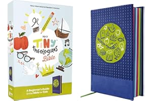 NIrV, Tiny Theologians Bible, Leathersoft over Board, Blue, Comfort Print: A Beginner’s Guide to the Bible – for Kids