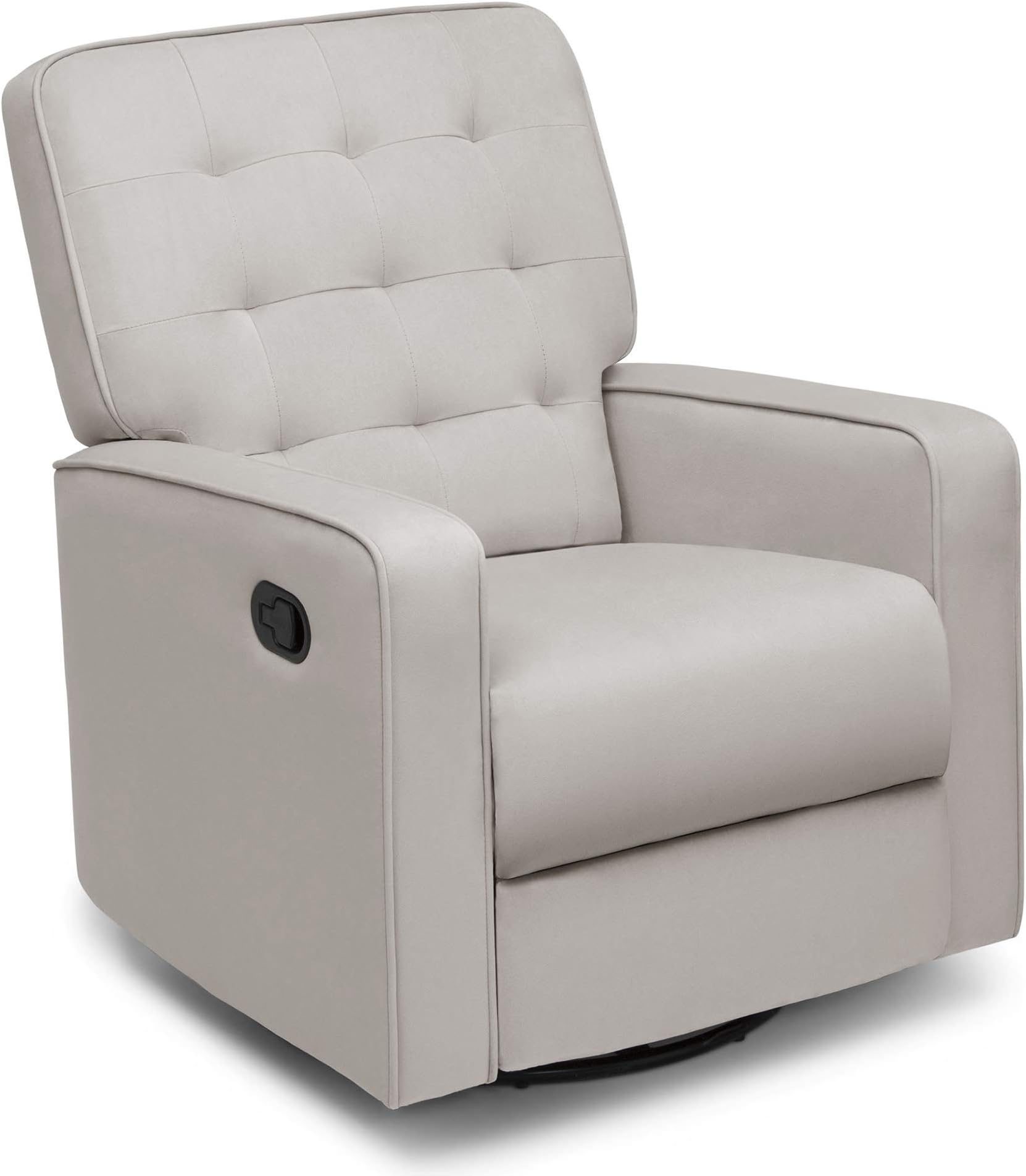 Delta Home Grant Glider Swivel Chair Featuring LiveSmart Culp-Stain-Resistant, Repels Moisture, Kid & Pet-Friendly Fabric, Adult, Linen