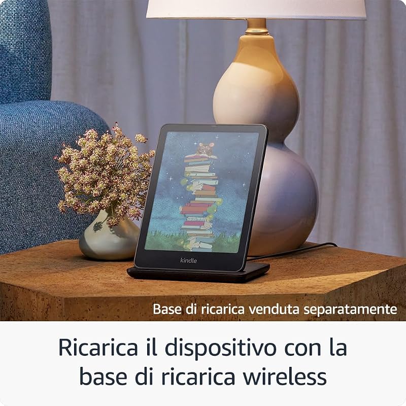 Kindle Colorsoft Signature Edition 32 GB (modello 2024), con schermo a colori, luce frontale a regolazione automatica, ricarica wireless e lunga durata della batteria (nero metallizzato)