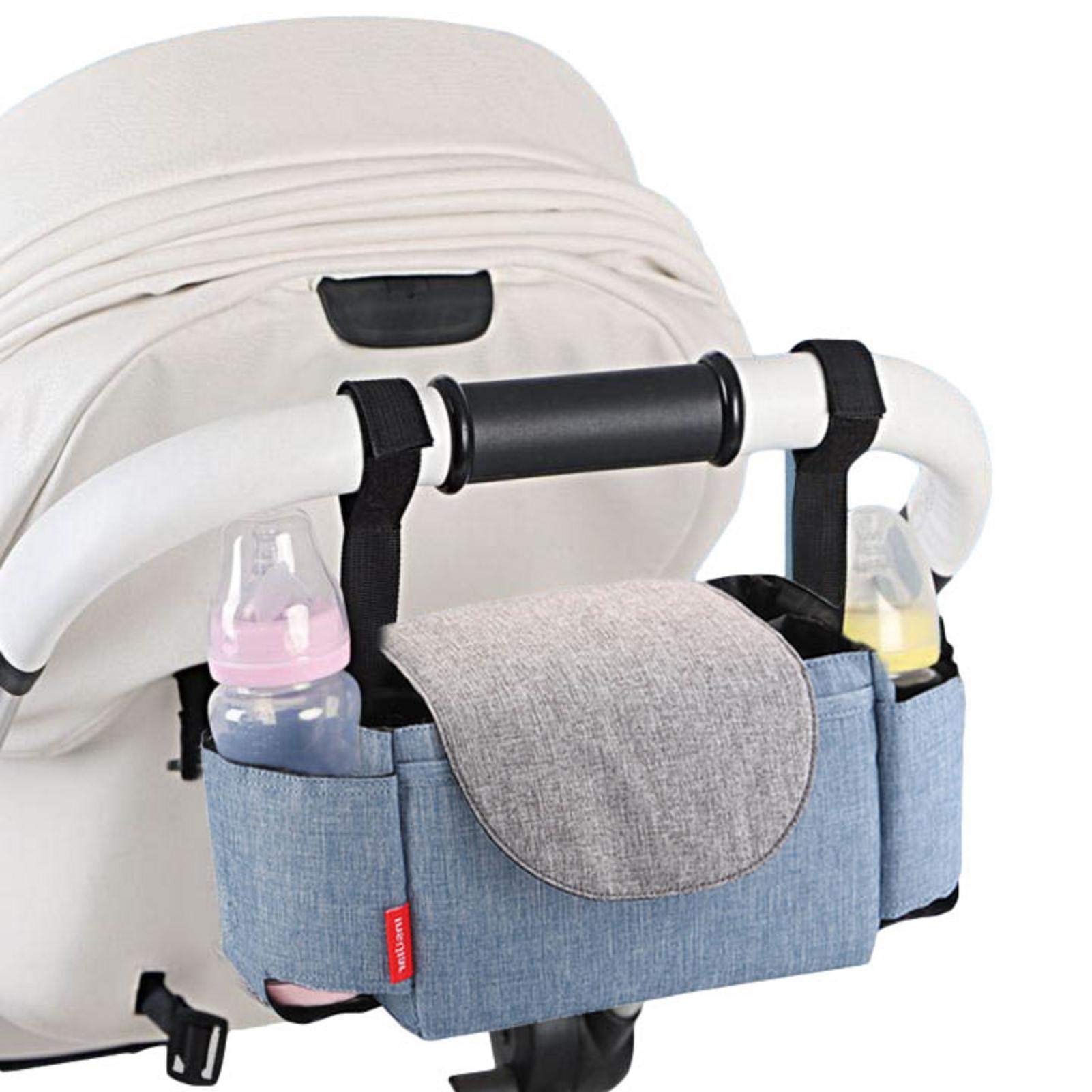 Presentimer Diaper Bag Stroller Hanging Bag Pram Buggy Organiser Organizer Bottle Drinks Food Holder Portable Baby Case for Outdoor Indoor Home Camping