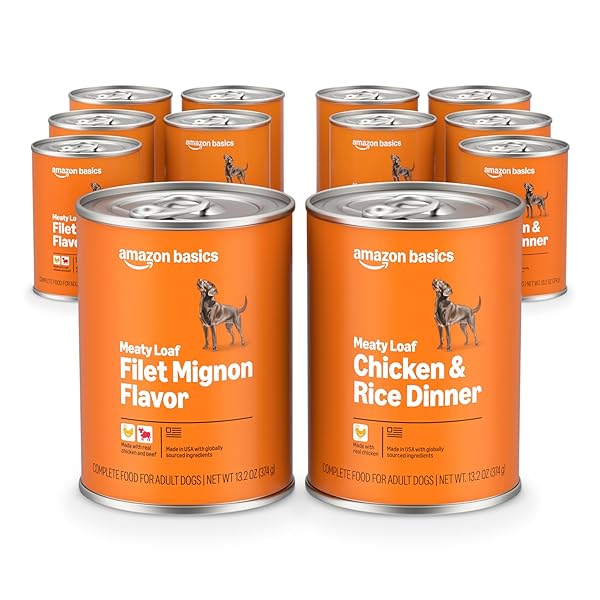 AMAZON BASICS WET DOG FOOD MEATY LOAF VARIETY...