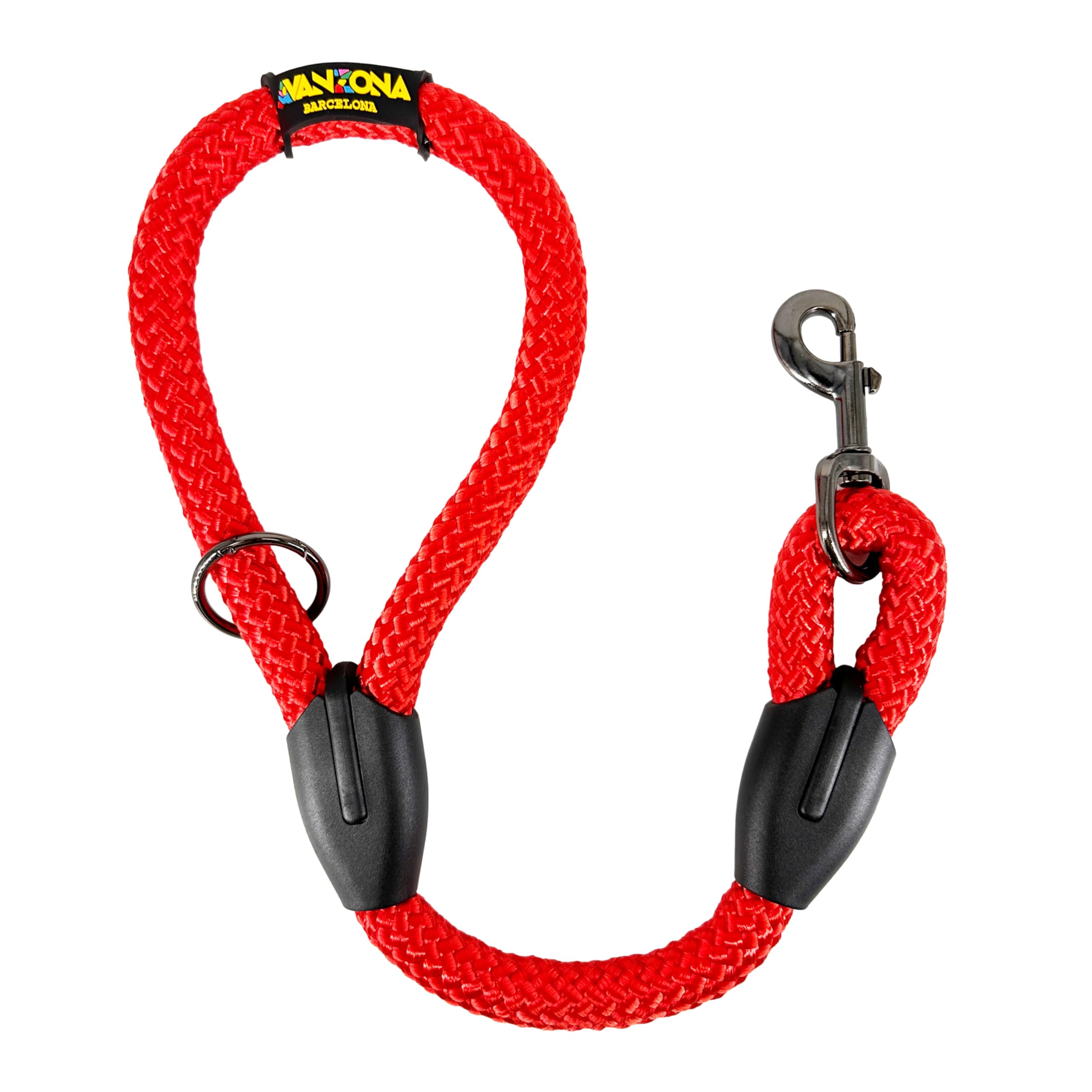 Dog leash, thick nylon rope for medium and large dogs. 60cm. Red — image 1