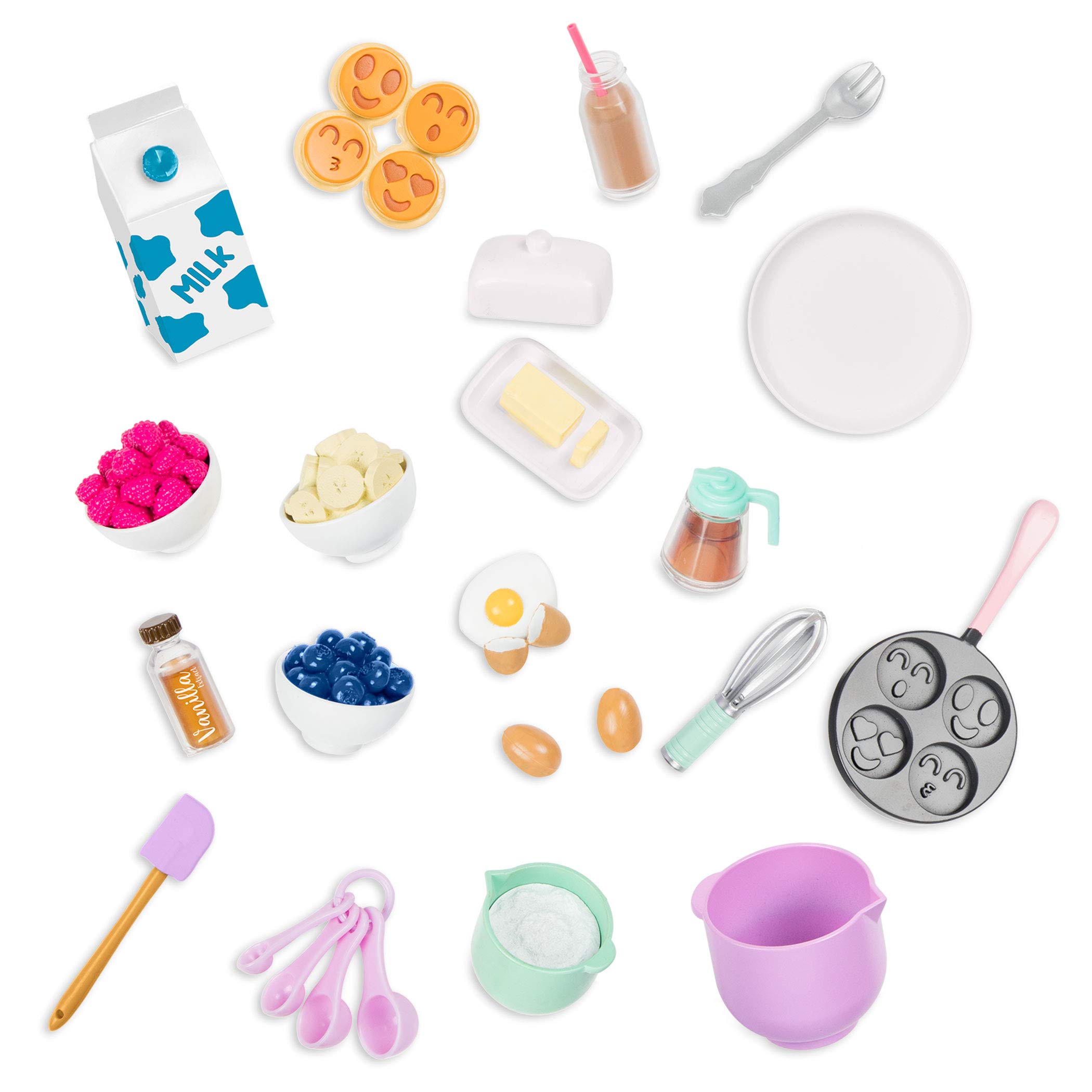 Our Generation – 18-Inch Doll Accessories – Pancake Breakfast Set – Play Food – Cooking Toys - Pretend Play 3+ Years– Wake Up to Flavor