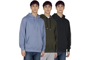 WHITE PEAK TRADING COMPANY 3 Pack Mens Fleece Hoodie Long Sleeve Lightweight Athletic Workout Sweatshirt for Men with Pockets