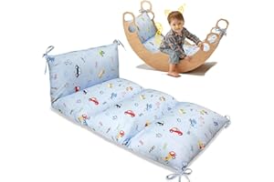 AS AWESLING Climbing Arch Cushion & Rocker Pillow for Toddlers – Multi-Use Floor Seat, Nap Mat, Playroom Pillow with Removable Washable Cover – Kids Bed Floor Cushion for Nursery, Bedroom, Playroom (CAR)