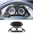 HIRUFAIT Dashboard Display Panel Frame Trim for Mitsubishi Eclipse 2006-2011，2PCS Center Console Instrument Display Panel Protective Cover Accessories ABS Material (Carbon Fiber Pattern)