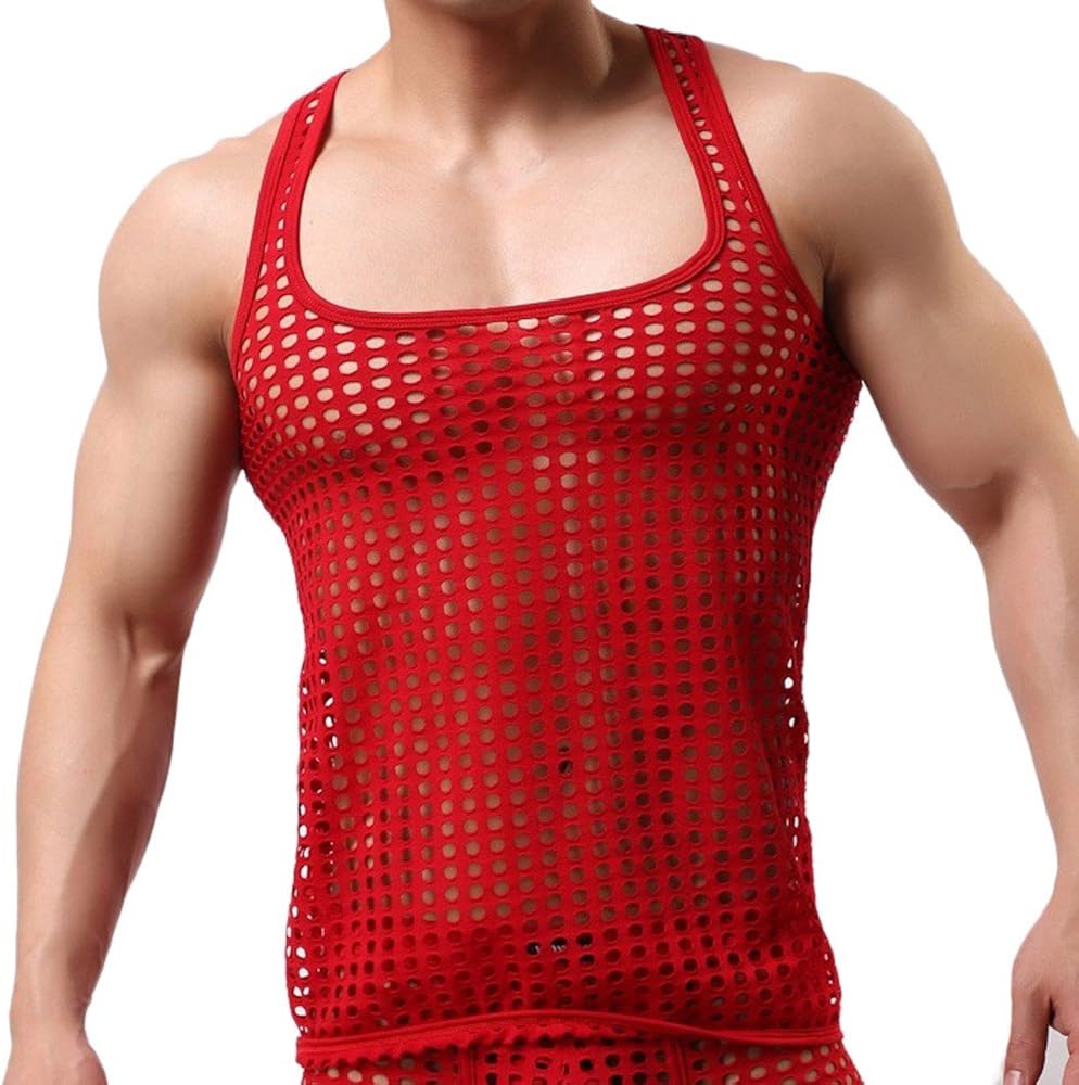 WINKEEY Tank Top Herren Waffel Strick - Ärmelloses Unterhemd Für Sport & Freizeit