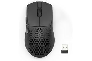 Mouse Gamer Redragon Astrolabe Lite Preto PAW3313 10000 DPI Sem Fio Tri-Mode USB 2.4GHz Bluetooth, USB Tipo-C Estrutura Perfurada Honeycomb 49g Cabo Paracord M725-LIT