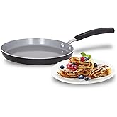 Cuisinart 9" PURELYCERAMIC™ Non-Stick Tawa/Crepe Pan, Perfect for Crepes, Indian Flatbreads Like Roti, Paratha, Dosa or Naan,