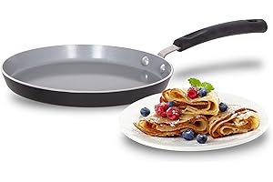 Cuisinart 9" PURELYCERAMIC™ Non-Stick Tawa/Crepe Pan, Perfect for Crepes, Indian Flatbreads Like Roti, Paratha, Dosa or Naan,