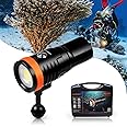 ORCATORCH D910V Scuba Diving Video Light, Max 5000 Lumens Underwater Flashlight with 120 Degree Wide Angle Beam, Underwater 150 Meters Diving Photography Light with Titanium Alloy Switch