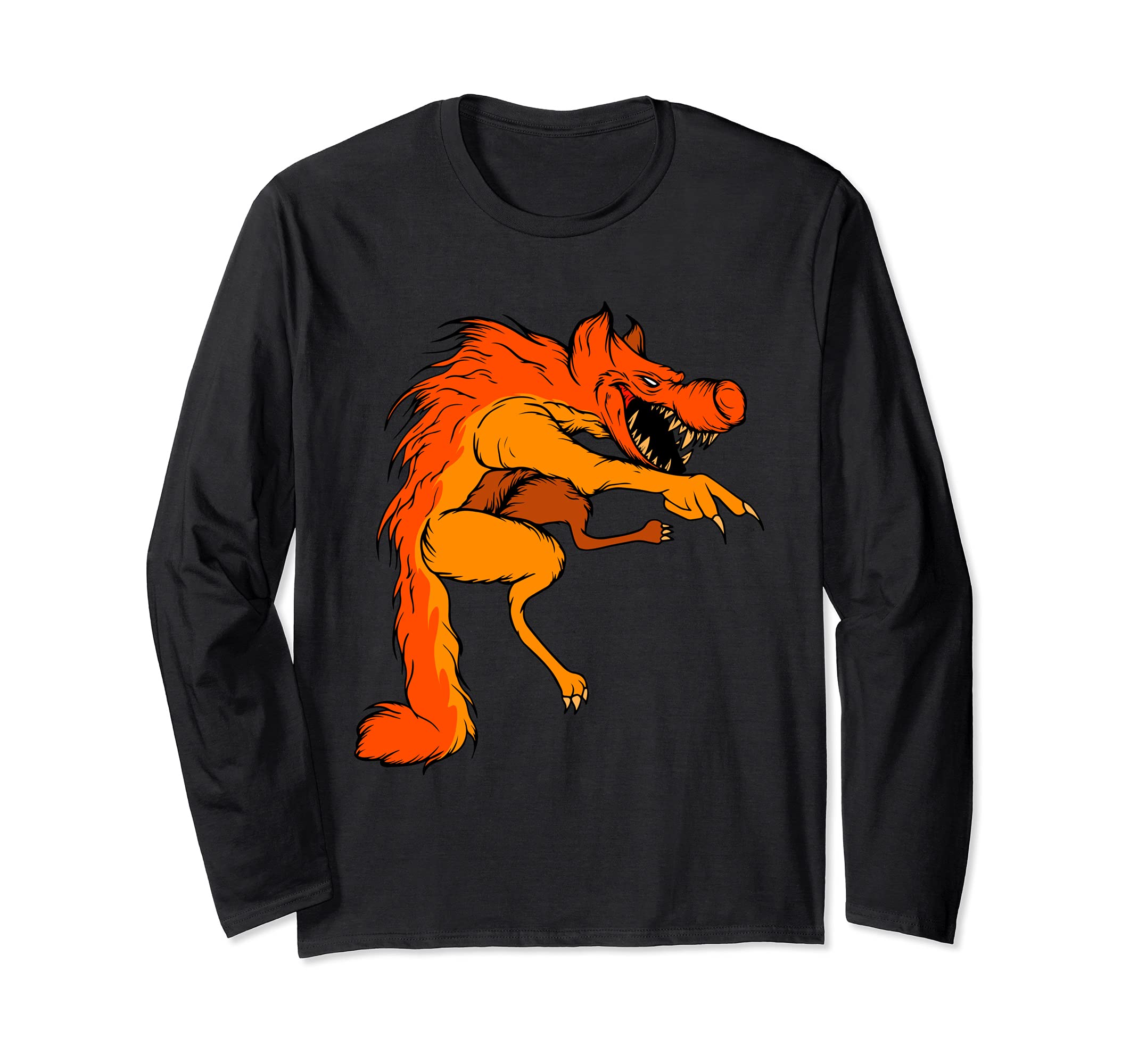 Long tailed Bat Wolf - Monster Mashup Collection Long Sleeve T-Shirt