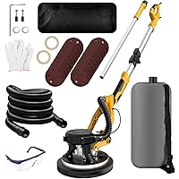 1250W Drywall Sander, 11.5A Electric Drywall Sander with Vacuum Dust Collection, 5 Variable Speed 800-1800RPM, Popcorn Ceilin