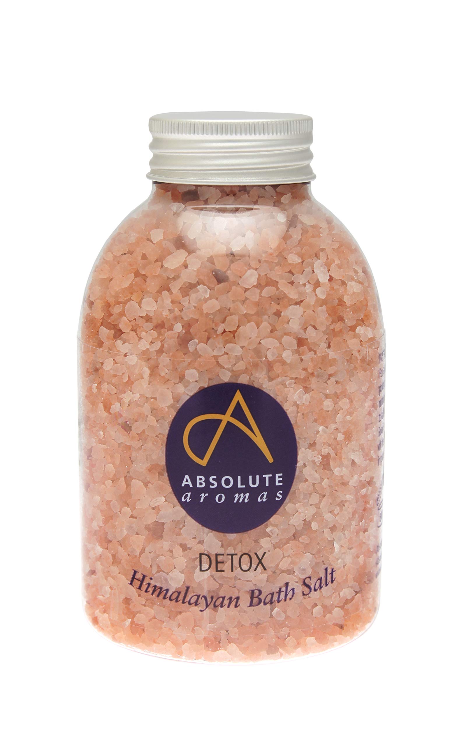 Absolute Aromas Detox Bath Salts 625g - Natural Pink Coarse Himalayan Salt Infused with 100% Pure Essential Oils of Cedarwood, Grapefruit, Geranium and Juniperberry