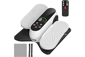 LUBBYGIM Under Desk Elliptical Machine, Electric Leg Exerciser for Seniors with 12 Speeds & Large LCD Display, Easy to Read & Use, Quiet Portable Seated Pedal Exerciser for Home Office