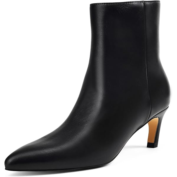Amazon.com | XIANGZU Brown Ankle Boots for Women Pointed Toe Block