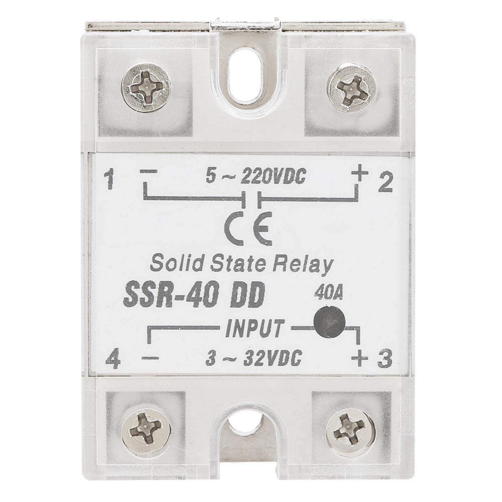 Solid State Relay, Akozon SSR-40 DD 40A 5-220VDC Solid State Relay Module For Industrial Automation Process