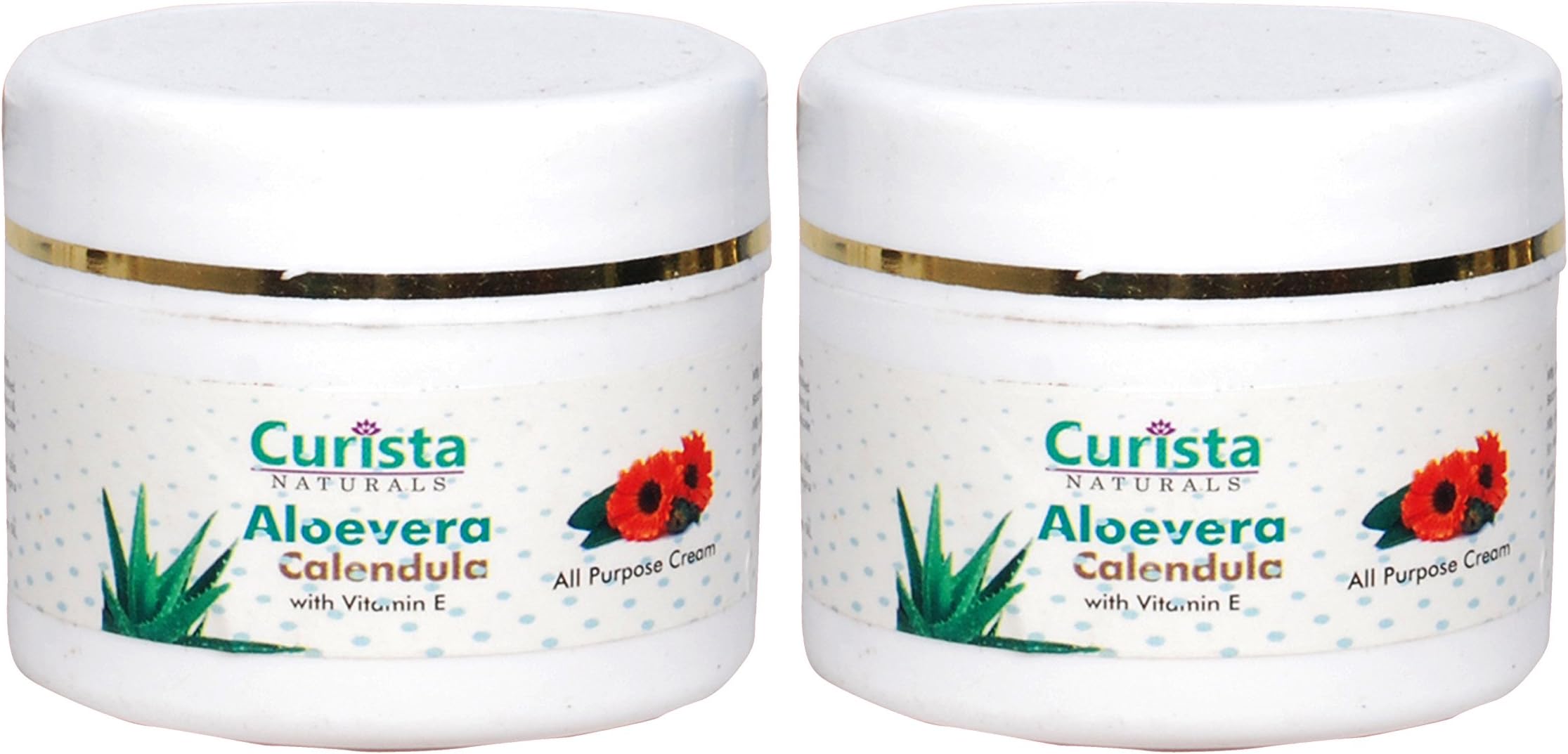 Curista Naturals Aloe Vera & Calendula All Purpose Body & Face Cream For All Skin Type (100 GM X 2)