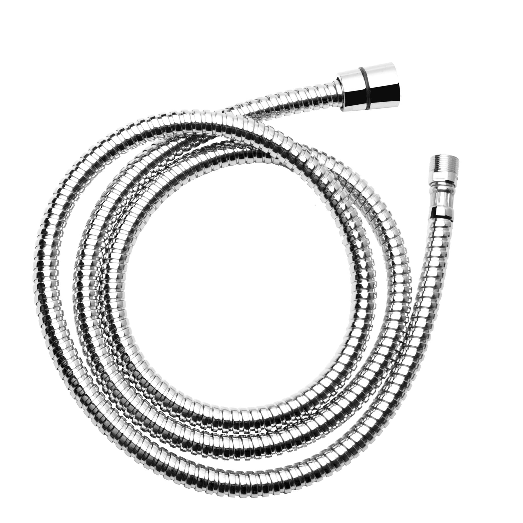 Universal Shower Hose 120 cm 1/2 Inch x M15 x 1 for Kitchen Tap with Extendible Shower Replacement Hose with Chrome Connections Shower Hose for Tap (Chrome 120 cm)