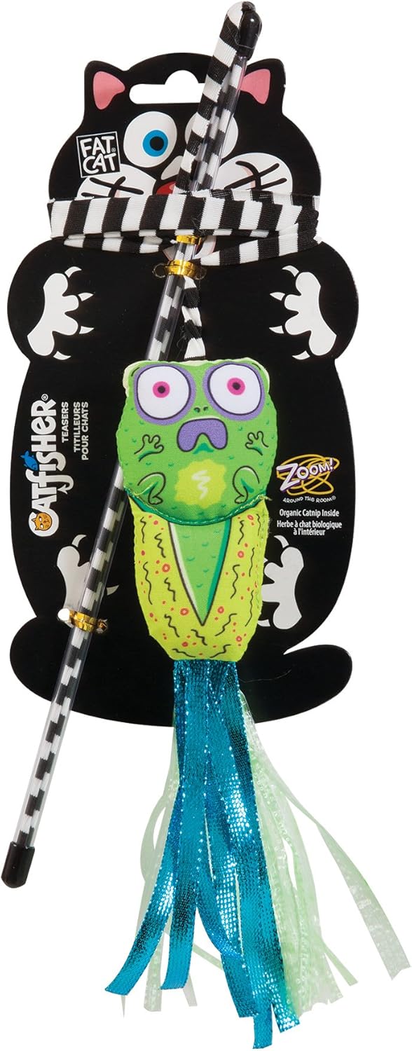 Petmate Fat Cat Catfisher Teasers Cat Toy, Tadpole Wand : Pet Supplies