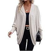 Verdusa Cardigan For Women Cozy Fall Dolman Sleeve Open Front Cardigans Sweaters Winter Clothing