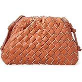 Huralona Dressy Pleated Vegan Leather Clutch Purse Super Soft Cloud Dumpling Clutch Bag for Women PU Evening Purse Handbag