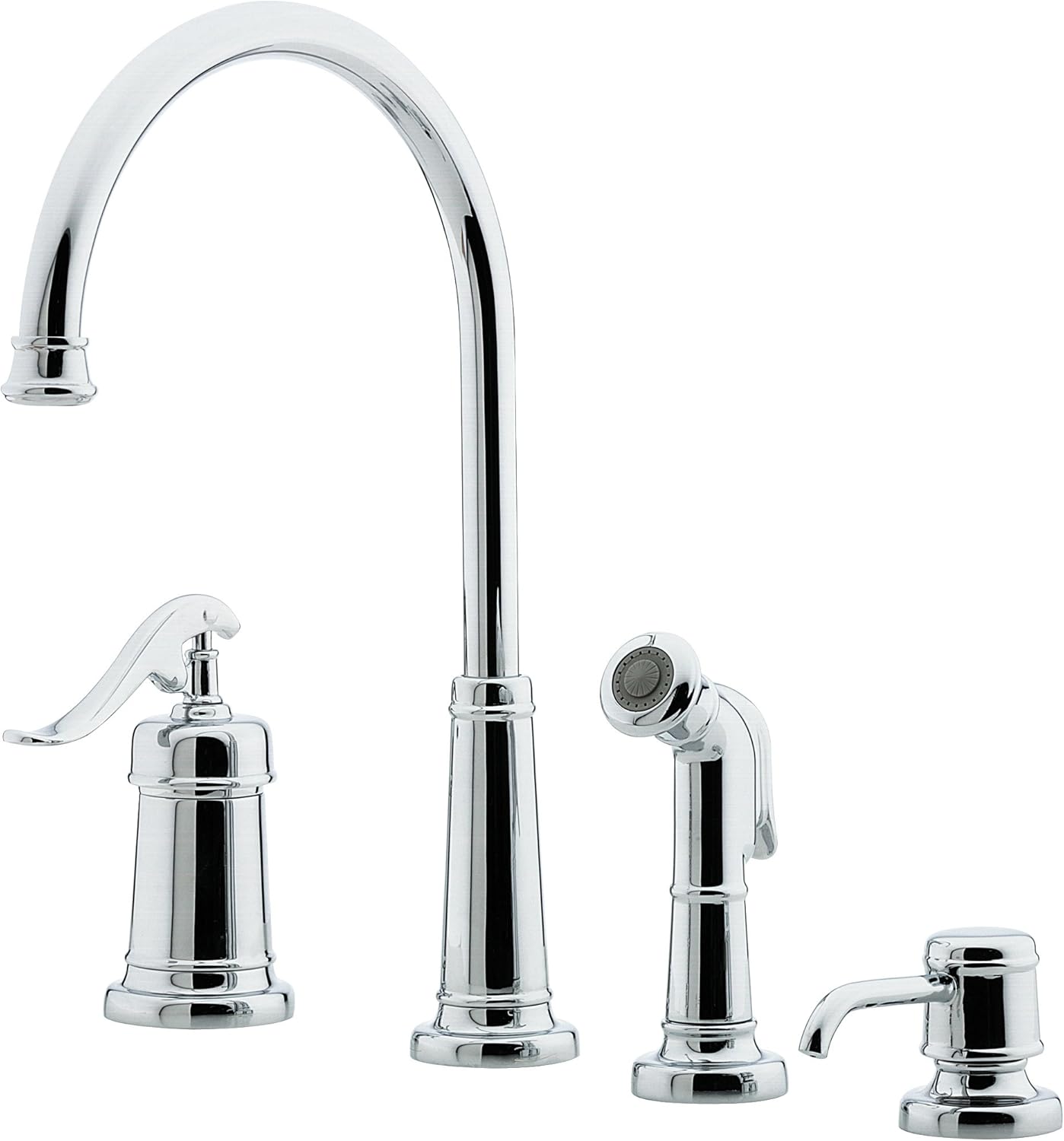 Pfister Lg26 4ypc Ashfield 1 Handle Kitchen Faucet With Side Spray
