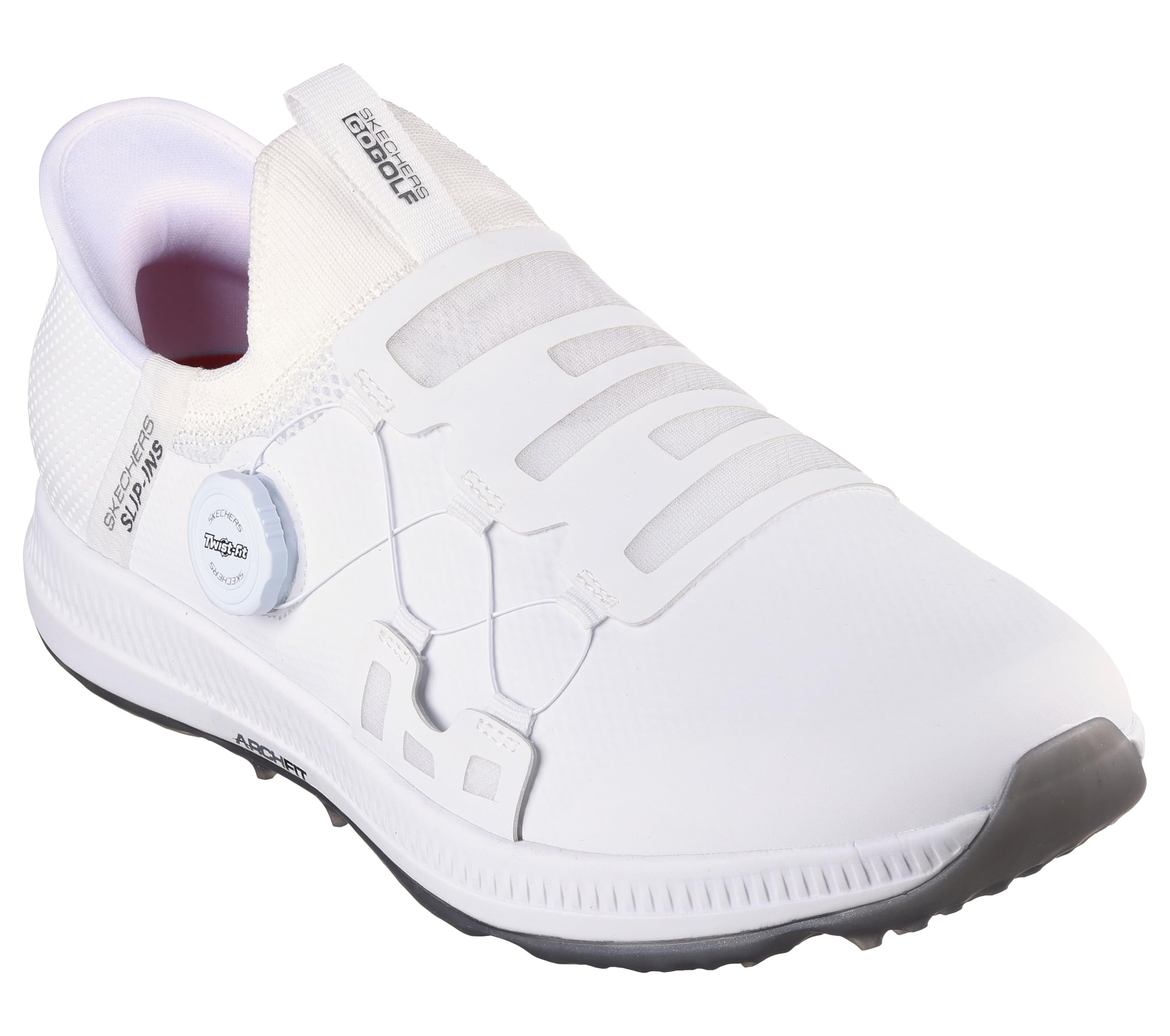 Photo 1 of Skechers Men's Go Elite 5 Arch Fit Waterproof Slip in Golf Shoe Sneaker, White Spikeless, 9.5