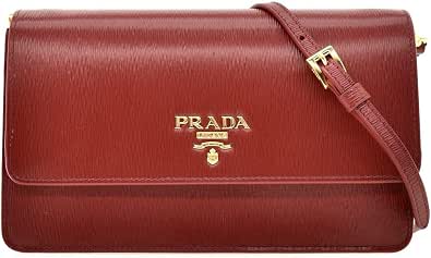 Amazon.com: Prada Vitello Move Rubino Bolso bandolera de cuero rojo 1BP016  : Ropa, Zapatos y Joyería