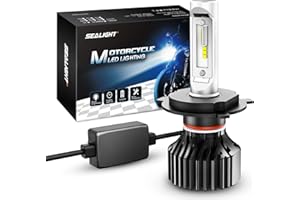 SEALIGHT ATV H4 Motorcycle Bulbs, Design For Powersport and Motorcycle Bike Bulb, 22000LM H4/9003/HB2 Motorbike Bulb, Plug an