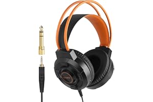 TIKTONE Studio Headphones Monitor Headphone for Recording Over Ear Noise Canceling for Guitar Cellphone Mixer Amplifier Podcast DJ and Keyboard Piano (CR-02)