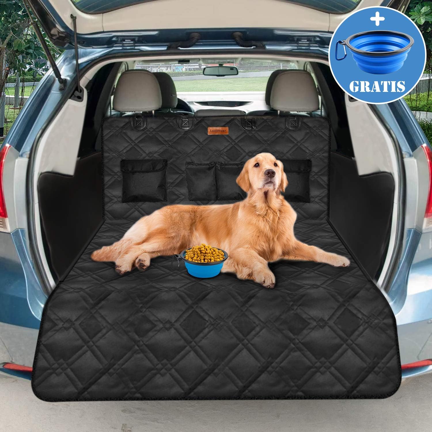 Looxmeer Dog Trunk cover, Car Boot Cover with Bumper Protection and