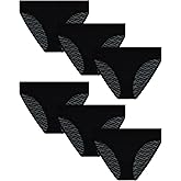 Reebok Womens Bikini Underwear - 6 Pack Lightweight Micro Mesh Lace Bikini Panties Seamless Underwear for Women (Size: S-XL)