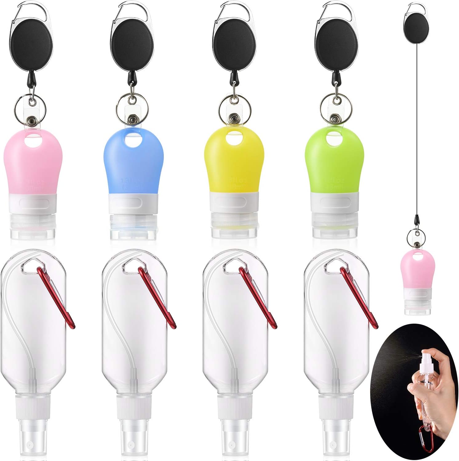 10ml Mini Botella De Spray De Alcohol Recargable Desinfectante De Manos  Lindo Portátil Perfume Con Cordón, image size:1493x1500