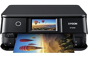 Epson Expression Photo XP-8700 Wireless All-in-One Printer with Scanner and Copier, 4.3" Color Touchscreen Black