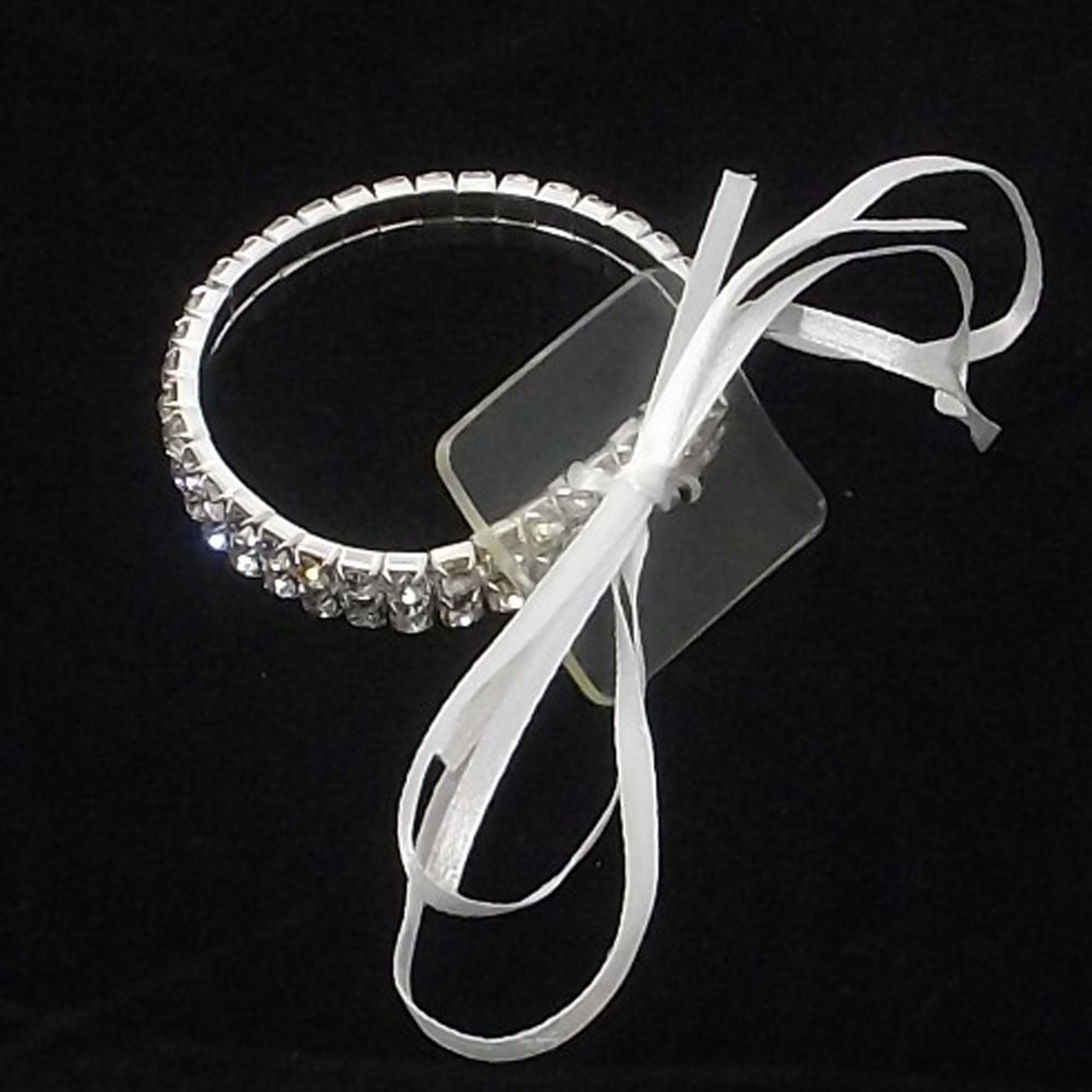 Rock candy 2 row diamante wedding formal prom corsage bracelet wristlet