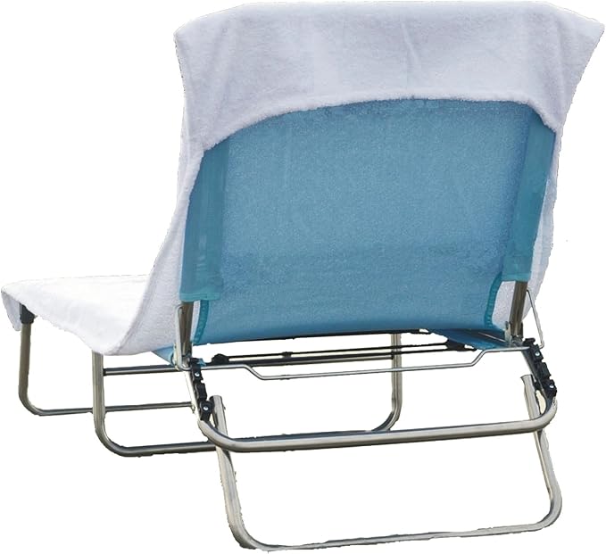 Carenesse Housse en tissu éponge pour chaise longue 100 coton Blanc