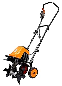 NEPTUNE SIMPLIFY FARMING NC-41 1400W Electric Portable Garden Tiller, Cultivator and Rotavator (Orange)