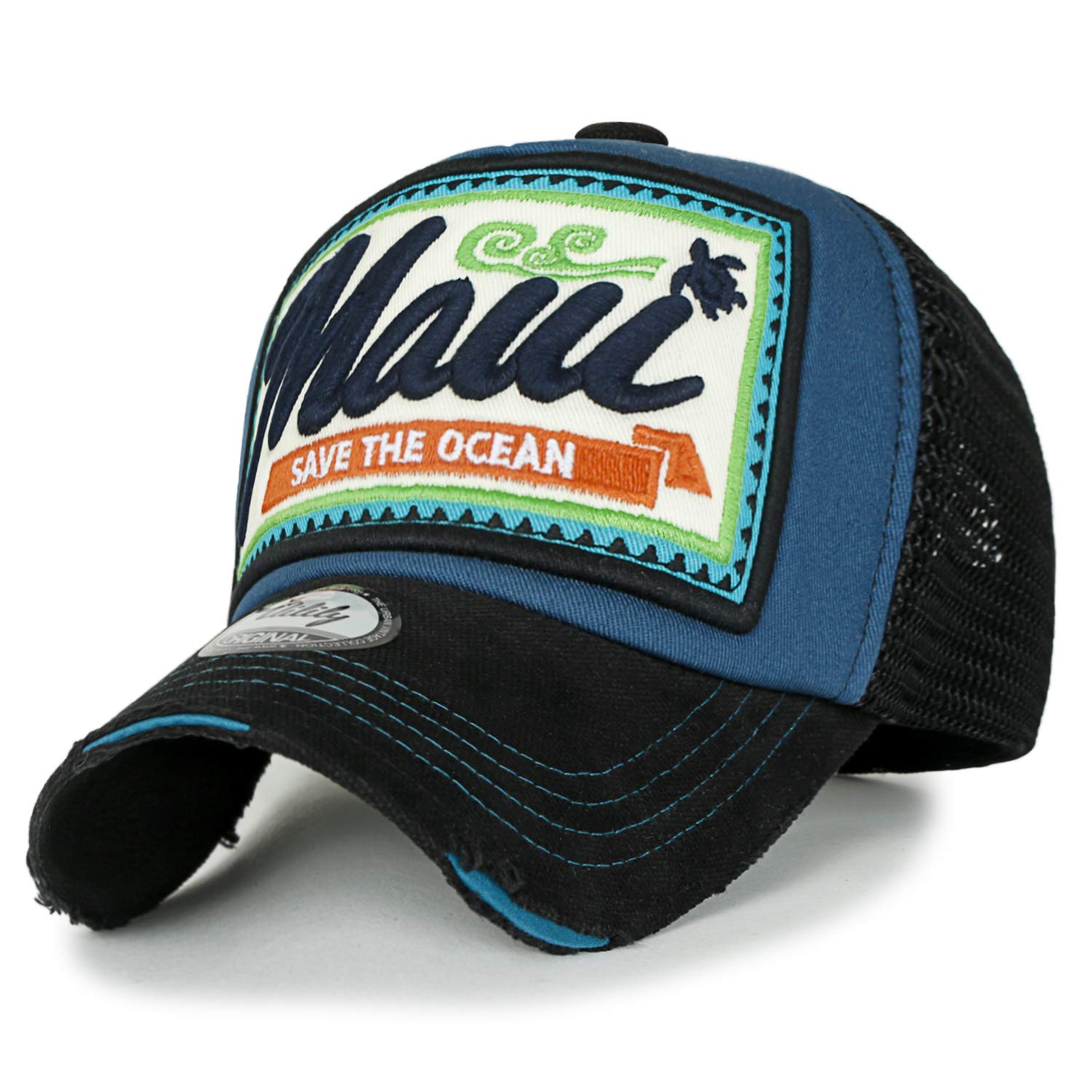distressed trucker cap