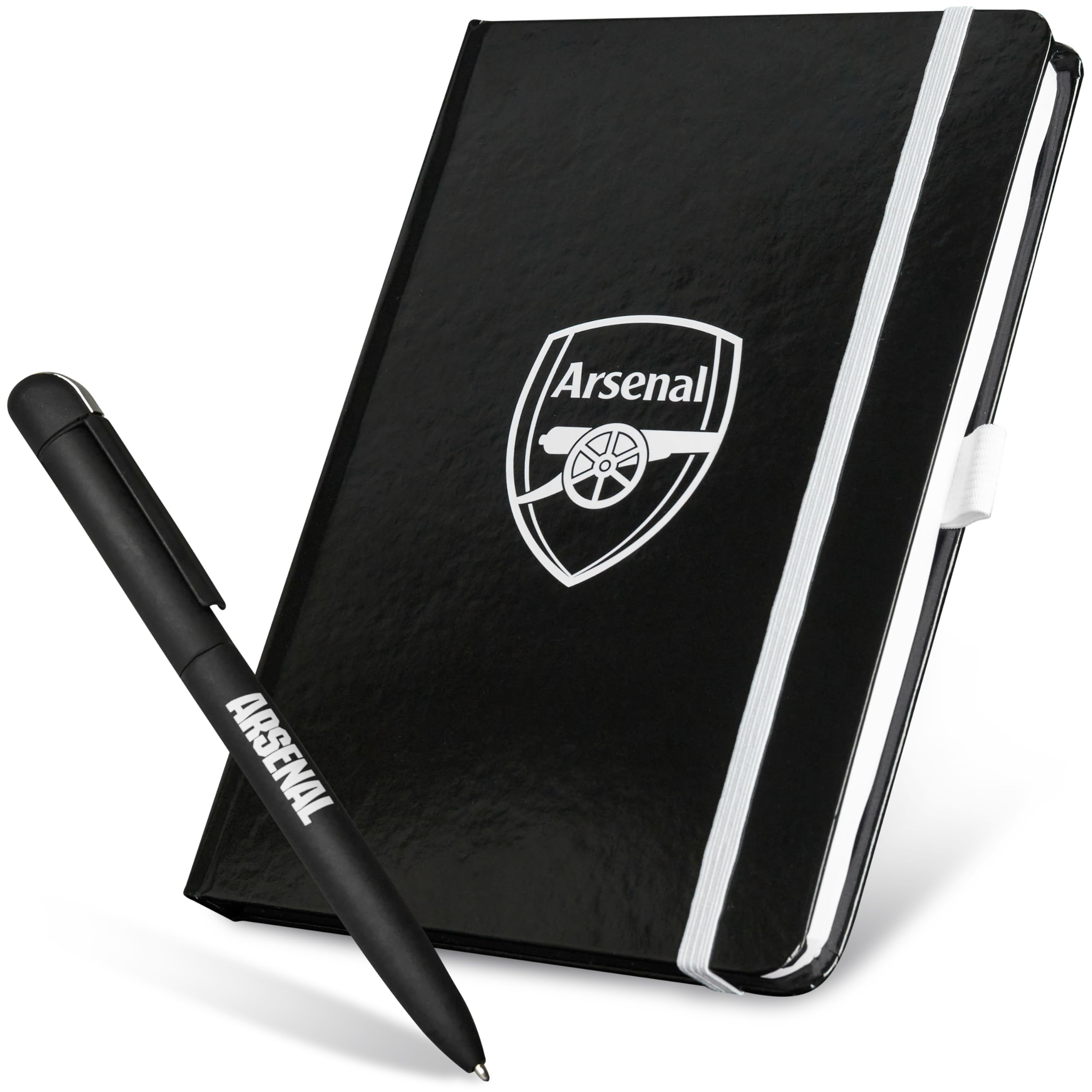 Arsenal F.C. Stationery Set with Lined Notebook & Ballpoint Pen, Stationery Supplies Work Office Gifts for Men