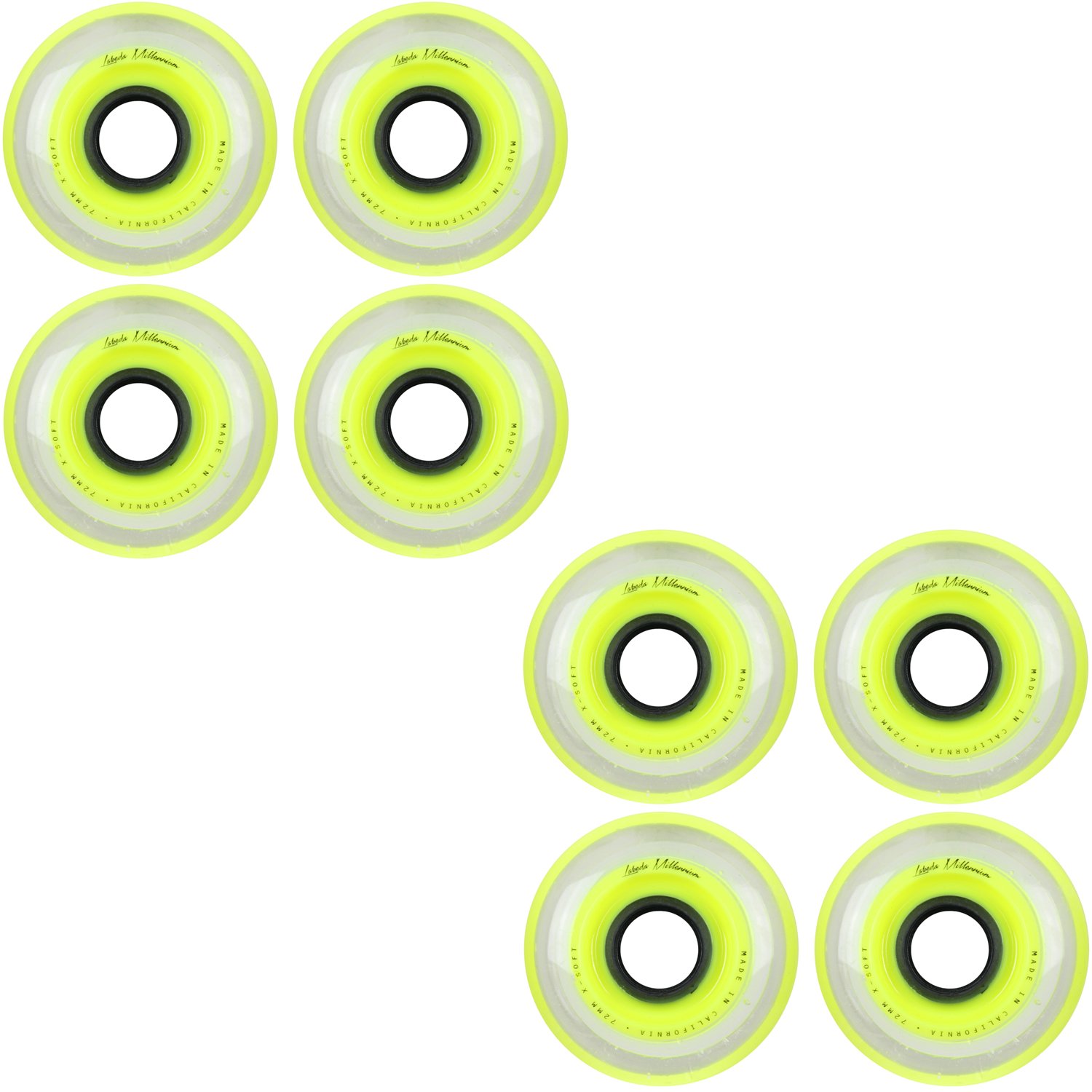 Labeda Inline Roller Hockey Skate Wheels Millennium Gripper Yellow