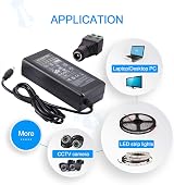 COLM 12V 5A UK Power Supply Adapter 100-240V 60W Charger 5.5x2.5mm LED CCTV view 7