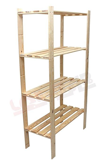 Solid Wood Shelf Unit Shelving Unit Storage Rack B 23