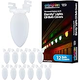 Enbrighten Eternity Permanent Outdoor Lights C9 Bulb Covers, 12 Bulbs, Not for Standalone Use, 50ft or 100ft Eternity Lights Needed, 83764