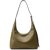 KALIDI Crescent Tote Bag, Women Underarm Handbag Vegan Leather Zipper Shoulder Purse Hobo for Evening Shopping Casual